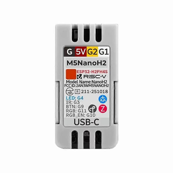NanoH2 Micro IOT udviklingskort indbygget LED, IR infrarød sender og RGB understøtter Zigbee, Thread og Matter Gray