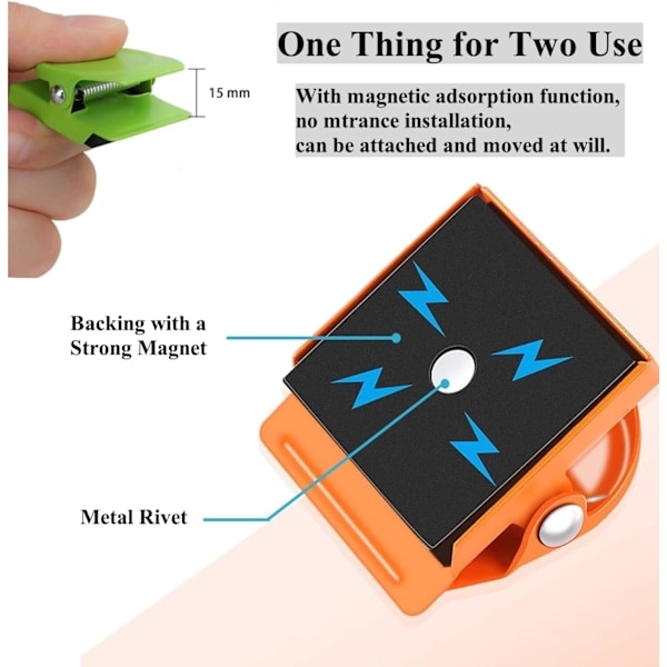 6 magnetiske clips til køleskab