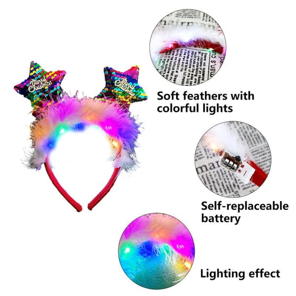 LED Julpannband Lyser Upp Julgran Älg Huvudbonader