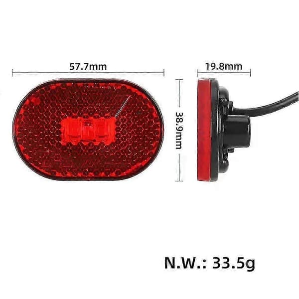 Elektrisk sparkesykkel baklys for Xiaomi Elite erstatning baklys E-Scooter tilbehør