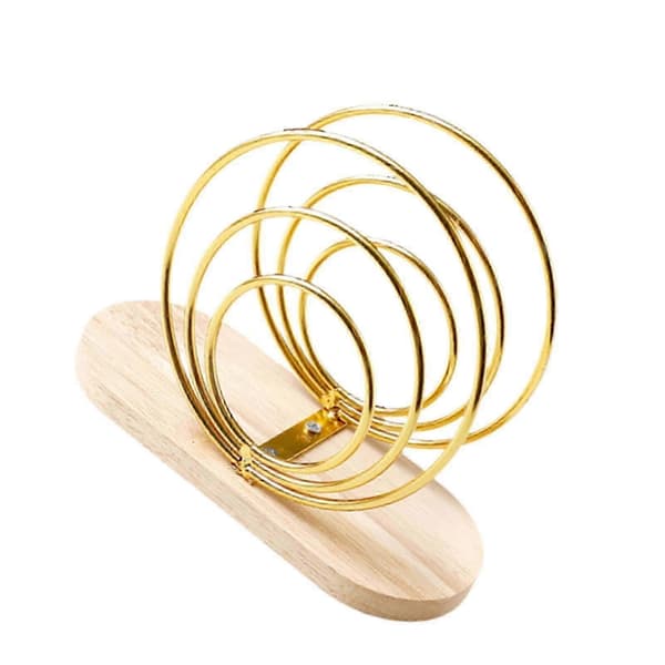 Servietholder Opretstående Vævsdispenser til Picnic Buffet Middagsborde Sektor sort gold Circle