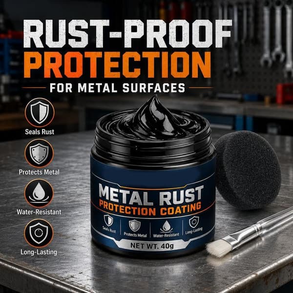 Rustbeskyttelse til metal Sort reparationspasta, 40 g, langvarig rustbeskyttelse Sort-3stk Black-3pcs 1 Count (Pack of 1)