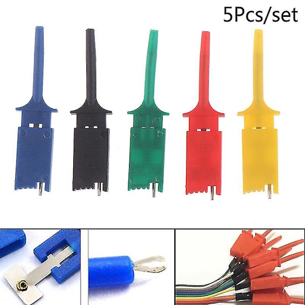 5 stk/sett Meter Tester Ledninger Test Probe Hook For Smd Ic Test Cilps Smd Ic Hook Shytmv