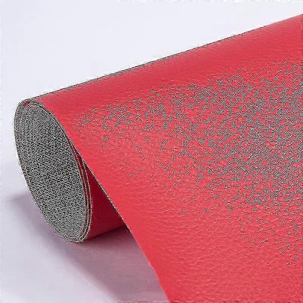 Læderreparationslap selvklæbende til sofa- og møbelridser Red 138cm*100cm