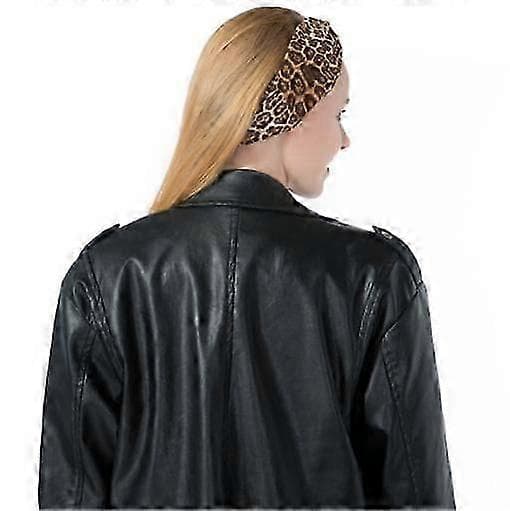 Kryds-hårbånd Leopardprint Hårbånd Elastiske Løbe-hovedbeklædninger