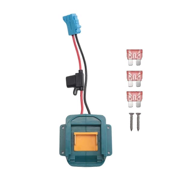 Strømhjulsadapter til 18V batteri med ledningsnetstik og sikring til Peg-Perego 12 Volt strømhjul