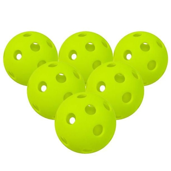 12 Pack 26 Hål Inomhus Pickleball Bollar Inomhusträning Hålboll För Inomhusbanor, Grön
