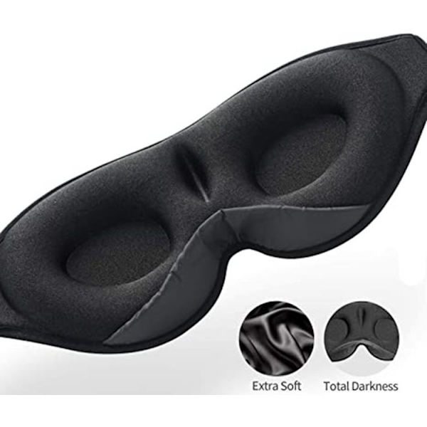 Sovhörlurar, 3D Sömnmask Bluetooth Trådlös Musik Ögonmask, Sovhörlurar för Sidosovare Sömnmask med Bluetooth H