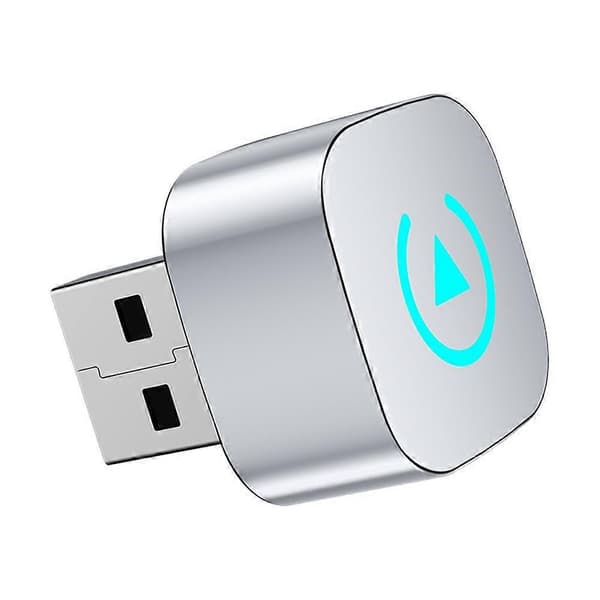 2in1 Langaton Carplay Mini AI Box Android Auto Plug and Play USB-autosovitin BT WiFi langalliselle CarPlay/Android Auto -autolle B Silver