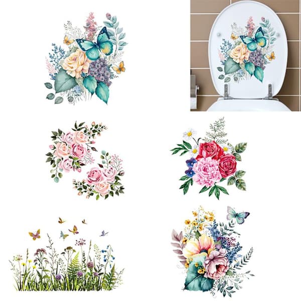 WC-istuimen tarra, 5 kpl WC-seinätarra, WC