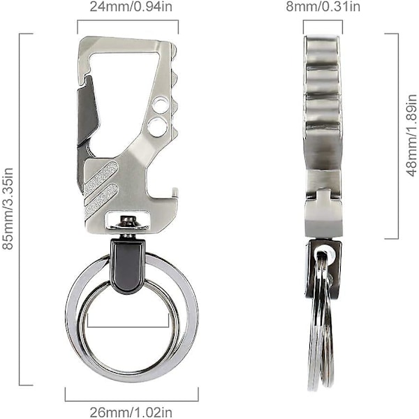 2-pack nyckelring karbinhake nyckelring metall mini karbinhake nyckelring för nycklar camping resor