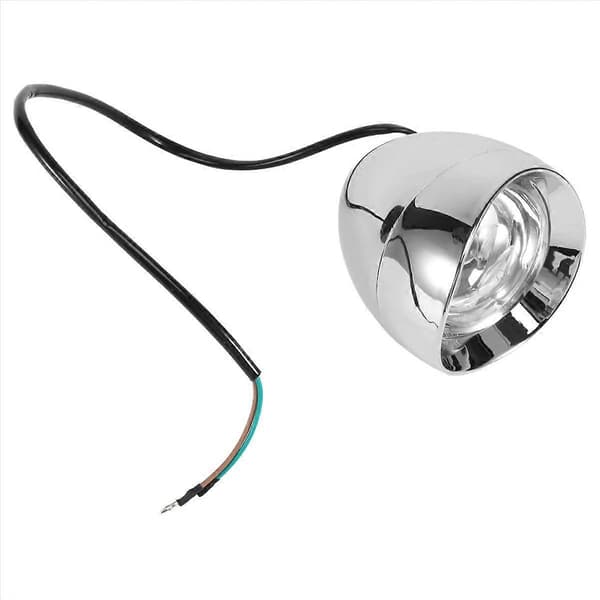 4\" Motorsykkel Sykkel Krom Kule Frontlys Tåkelys Pære For Chopper Silver