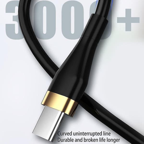 Dobbel Micro Usb Fjærforlengelse Ladelinje Støtter 5a Hurtiglading