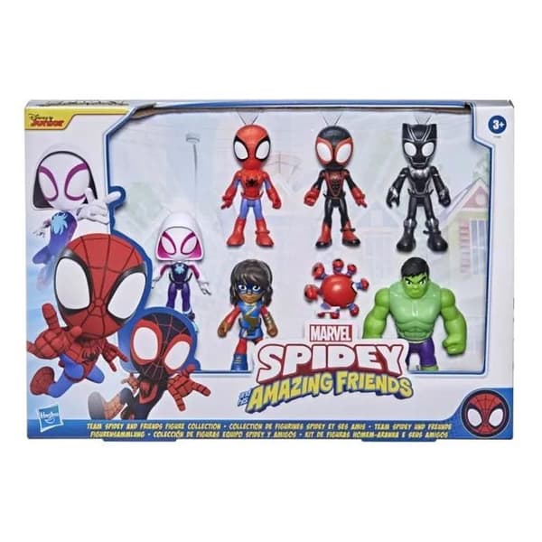 Marvel Spidey & Friends Action Figur Legetøjssæt - 7 Dele til Børn fra 3 År+