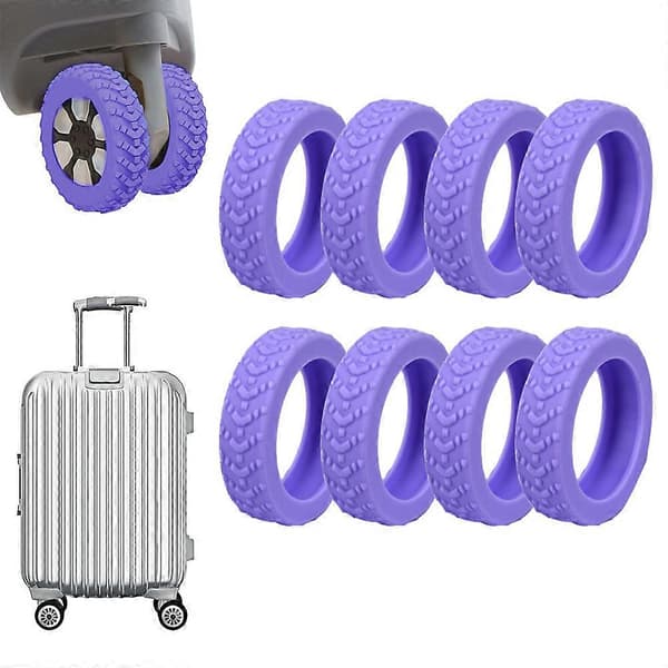 8 st bagageutrymme hjulskydd silikonfodral Purple One Size