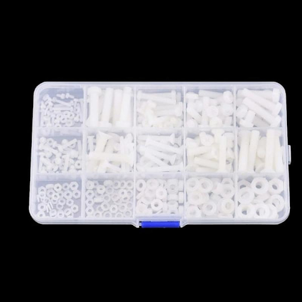 420-Piece Plastic Screws Bolts Nuts Washers Assortment Kit