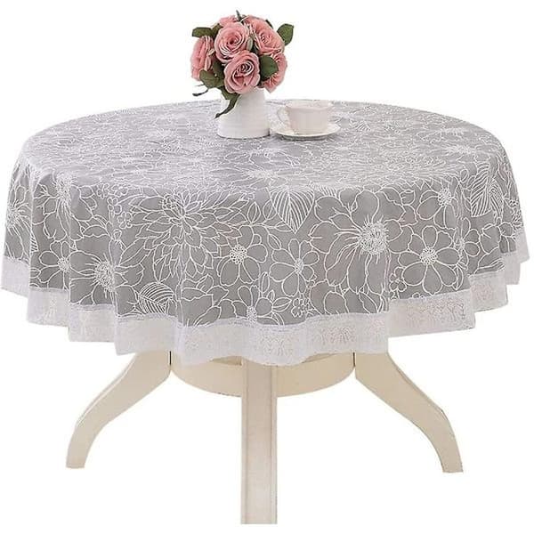Washable Round Tablecloth 180 cm Waterproof Wrinkle-Free