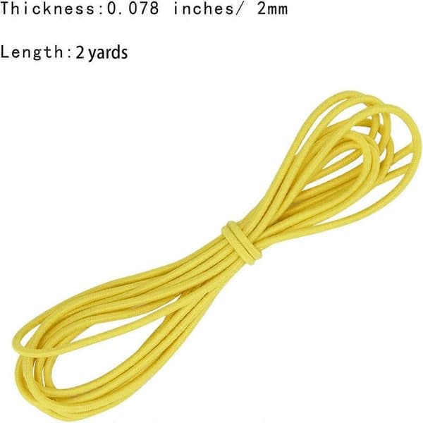 39 Yards 2mm Tjock Elastisk Tråd Pärlor Stretch Gummiband Smyckestråd, 18 Färger