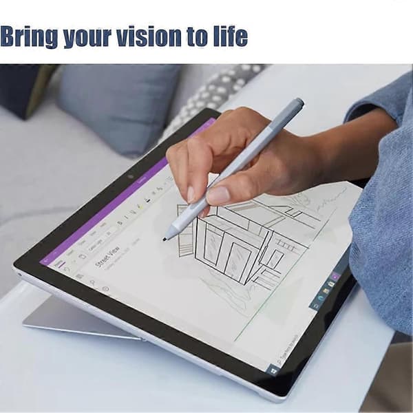 Surface Pen 1776 til Microsoft Surface Pen til Surface Pro 10 9/8/7/6/5 Surface Go 3/2/1, Surface Studio 2, Surface Book Silver grå
