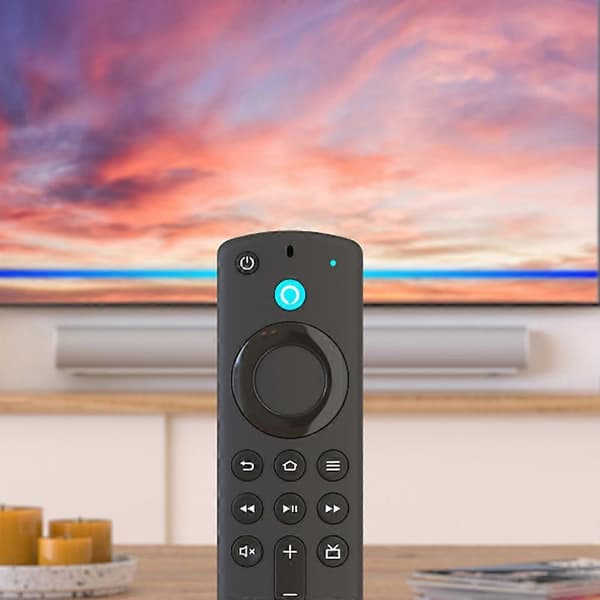 Fire Stick fjärrkontroll med röst för L5B83G Fire Stick 4K Max Black One Size