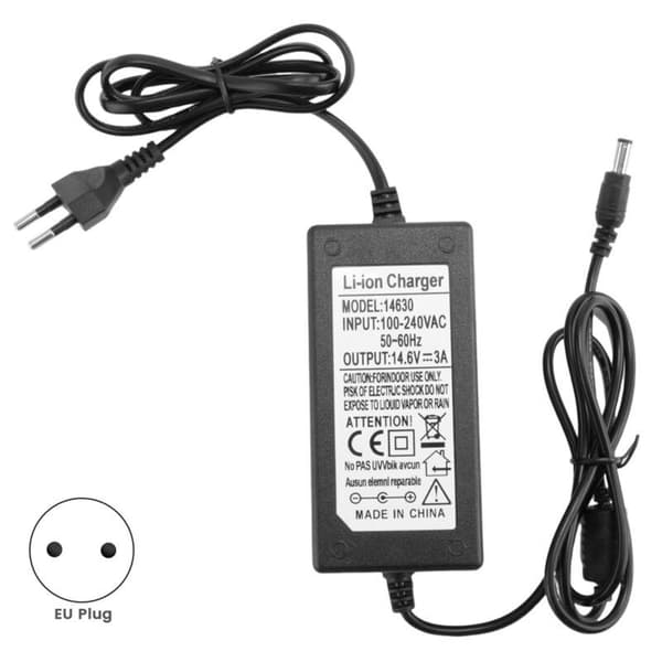 14.6V 3A Lifepo4 Jernfosfat Litiumion Batterilader EU-kontakt
