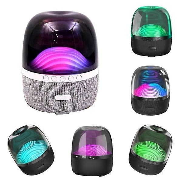 NBY 6680 värikäs valo 6D stereo langaton Bluetooth-kaiutin White