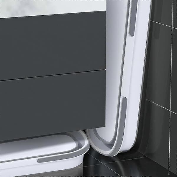 Stor flad moppespand, stor flad moppe gulvmoppe stor sammenklappelig bærbar moppespand 25-26s Grey
