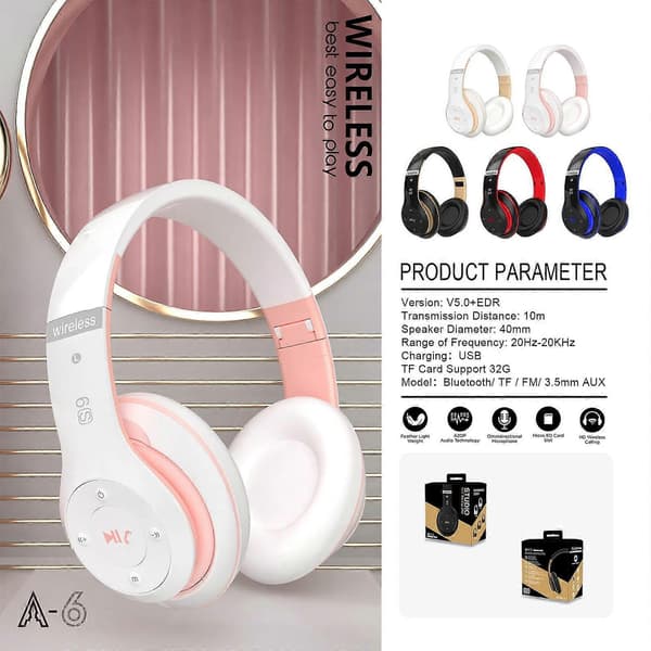 Bluetooth-headset, over-ear Bluetooth-headset, trådløst stereo-hovedtelefonkort, trådløs opkaldsfunktion, forretningsheadset