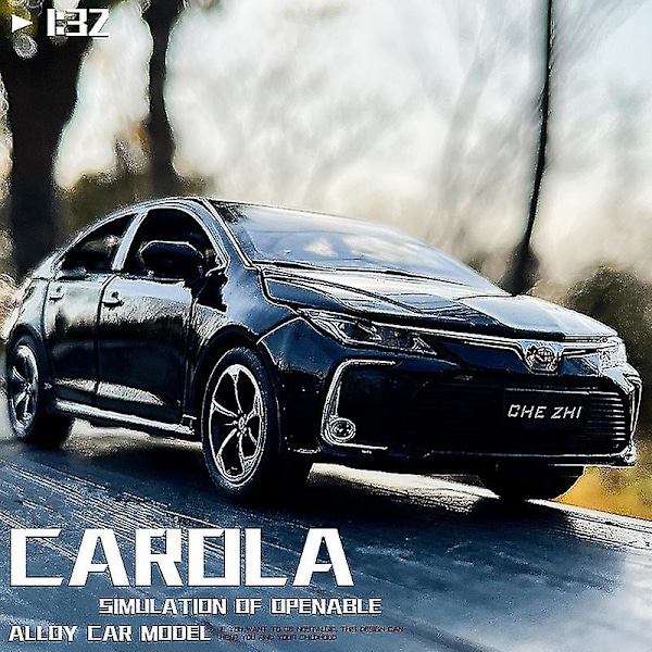 1:32 Toyota Corolla Leketøybil i Metall med Lyd og Lys - Samleobjekt for Barn White
