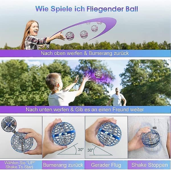 Hover Flyvende Bold, Magisk Spinner Bold RGB Lys Flyvende Bold