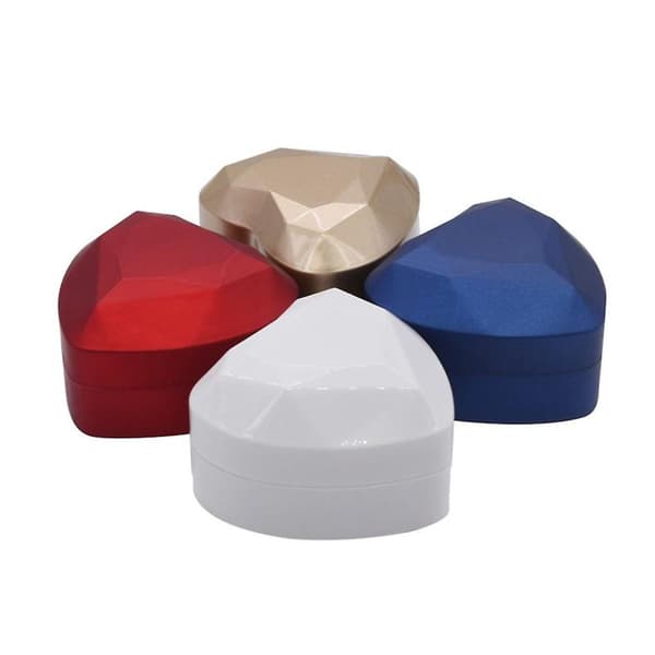 Smyckeskrin med display, ringbox, ljusband, LED-smyckeskrin, sammets presentförpackning Red