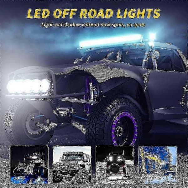 LED Super Sterk Flomlys Spot Arbeidslys Vanntett Flomlys For Lastebil Offroad White