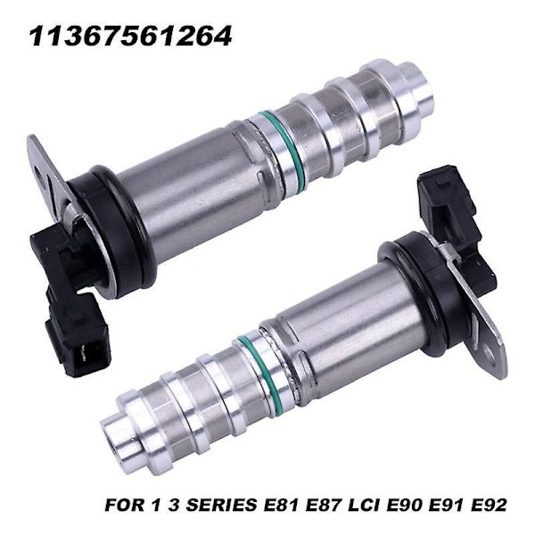 2 st Kamaxel Solenoidventil för bensin N43 Vanos för 1 3-serie E81 E87 E90 E91 E92 11367561264 Silver  Black