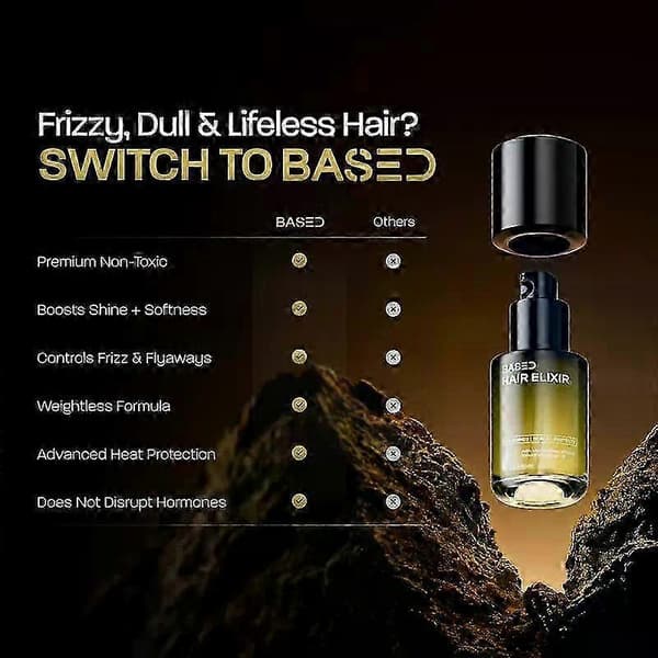 Hårelixir - Viktlöst glansserum med värmeskydd, kontrollerar friss och flygigt hår, vårdar håroljor, djupkonditionering för reparation, 30ML 2PCS