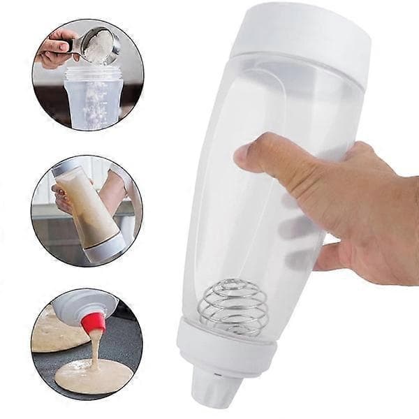 1000 ml Cupcake Vaffel Pandekagedej Shakerflaske Blue