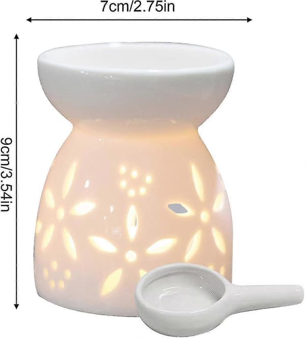 Telys Voks Smeltevarmer, Romantisk Keramisk Telysestake, Urne Hjemmedekorasjon Eterisk Olje Røkelse Aroma Diffuser B