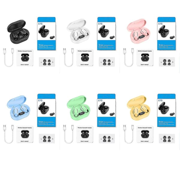 E7S Trådlöst 5.0 Bluetooth-headset Bluetooth-headset Trådlöst headset white