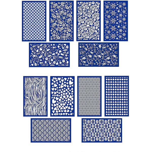 6 st lertryck och smyckesdekoration polymerlera screentrycksmall