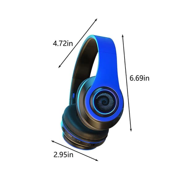 Bluetooth-hörlurar, headset ljusemitterande Bluetooth-headset tung bas mobiltelefon trådlös plug-in sju färger LED andningsljus Bluetooth-headset