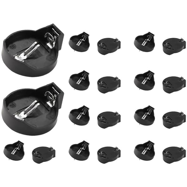 3V CR2032 CR2025 nappipariston pidikesovitin musta 20 kappaletta Black