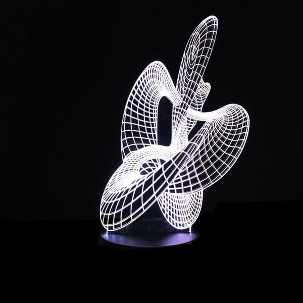Kunstnerisk abstraksjon Moderne 3D USB Nattlys Fargerik Colo