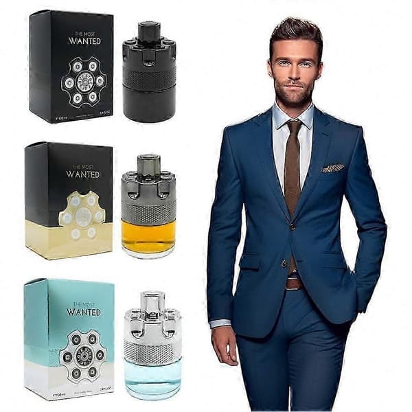 Treaktig Krydret Fruktig Duft for Menn 100ml Langvarig Eau de Toilette Black
