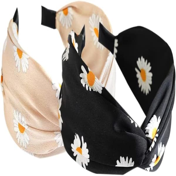 2 st Damhårband Boho Pannband med Knut Hårscarf H