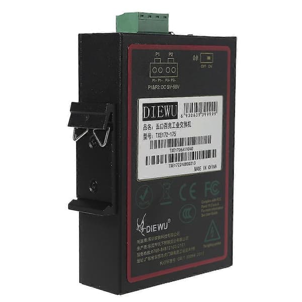 5-ports 10/100/1000m industriel netværksswitch DIN-skinne RJ45-interface DC5V-58V