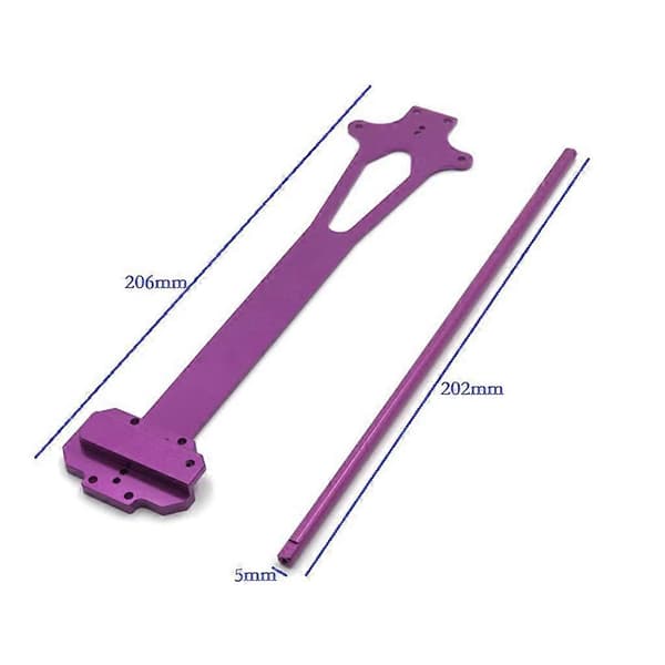 Metal RC Aksel og Plade til 124019 1/12 RC Modelbil Erstatningsdele Purple