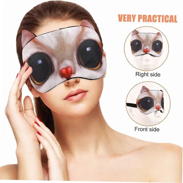 3D Djur Ögonlapp Tecknad Sovmask Kreativa Sovmasker Ögonmasker för att Sova Ögonsovmask Sovögonmask