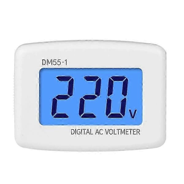 DM55-1 AC 110V-220V LCD Digital Voltmeter Spenningstester Detektormåler EU-plugg