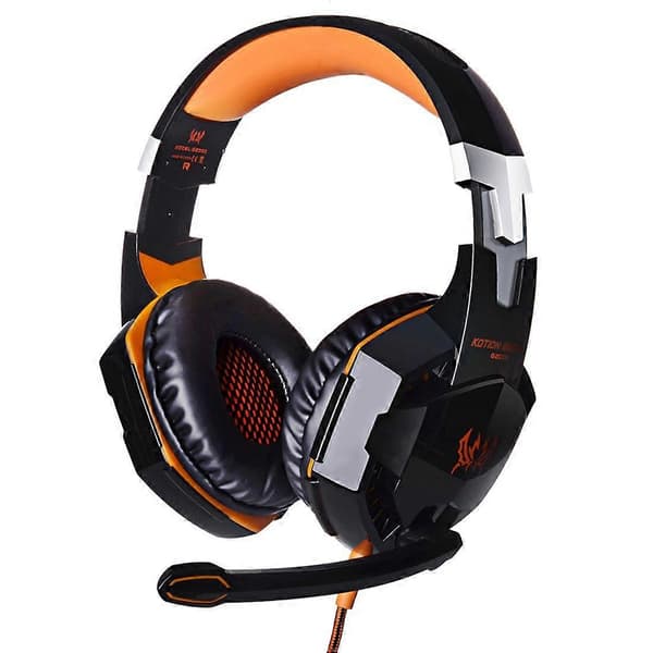 KOTION EACH Over-ear spillhodesett Orange Black