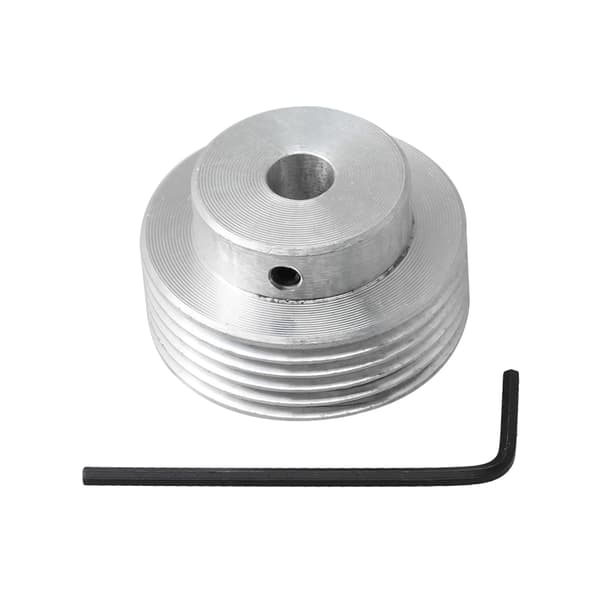 Sølv aluminium 8 mm borediameter 6 tenner sølv PJ reimskive