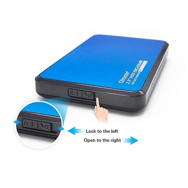 Laadukas Super-Speed USB3.0 2.5 tuuman SATA/SSD Mobiili Kiintolevykotelo - Tukee 8TB kapasiteettia ja kolmea kiintolevyn paksuutta: 7.0/9.5/12.5mm